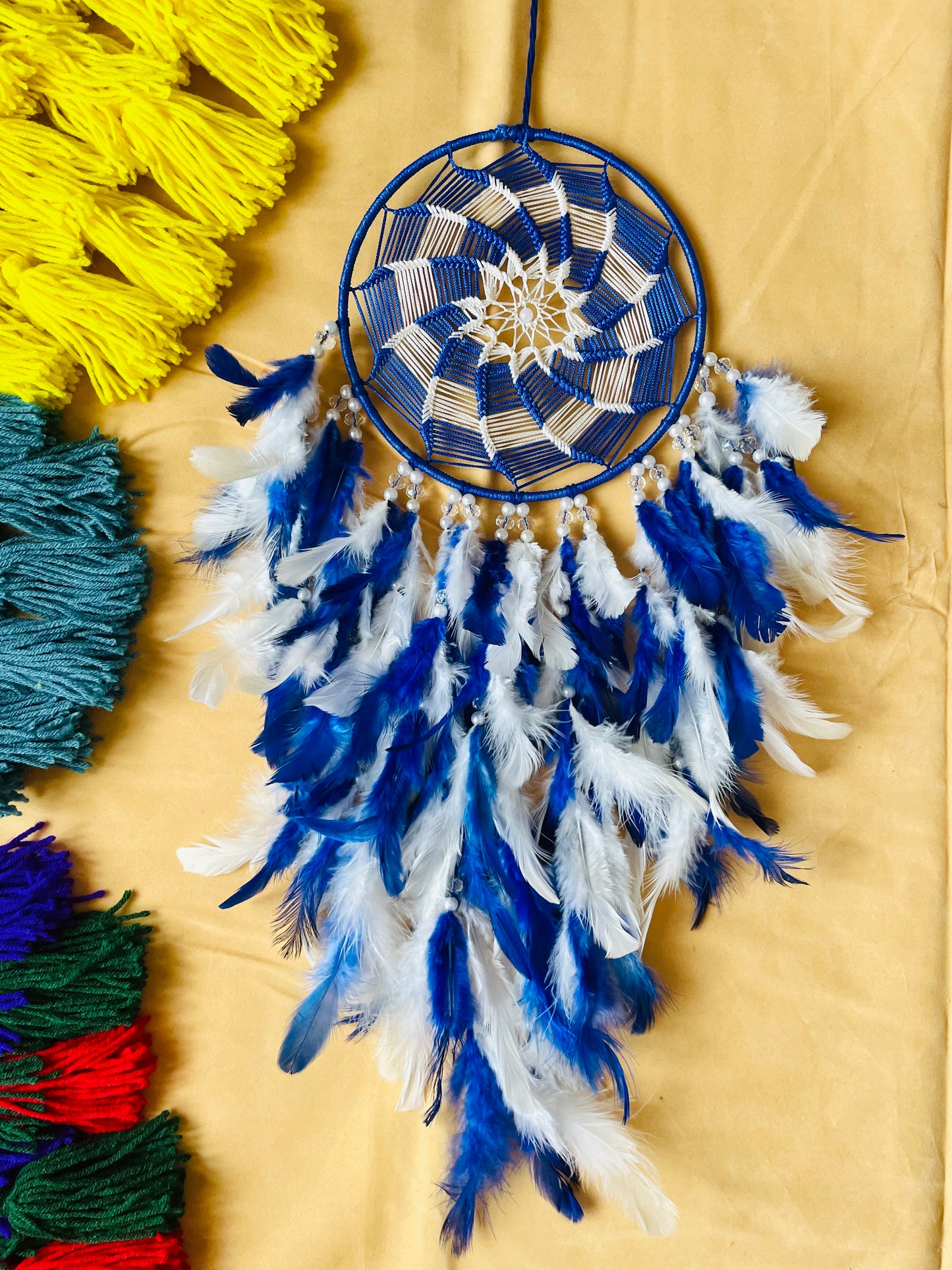 Blue & White Evil Eye Wall Hanging