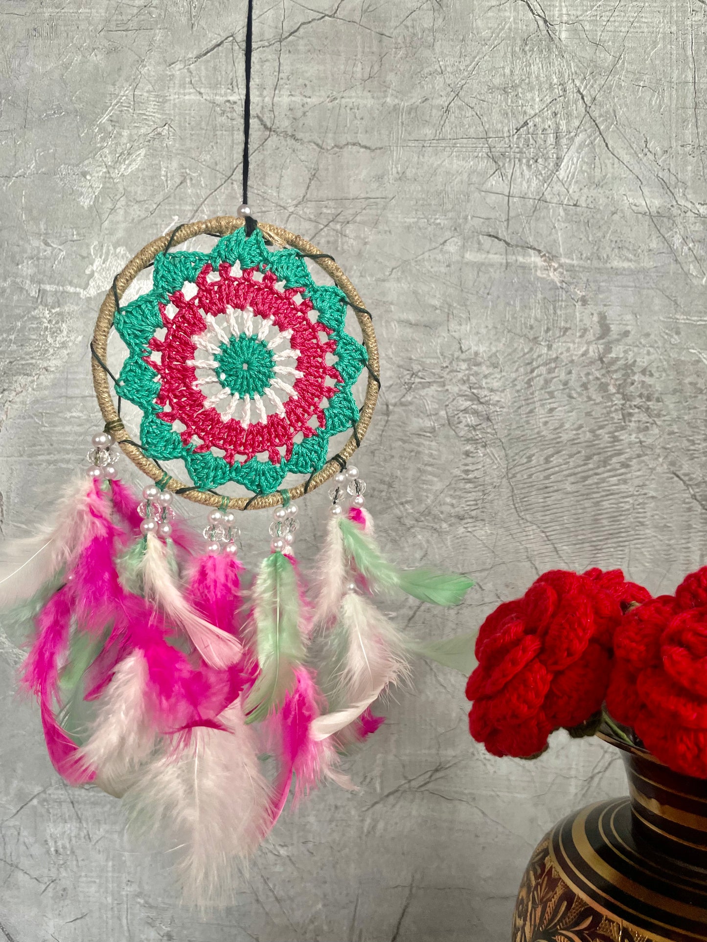 Greenish Pink Multi Car Wall Hanging