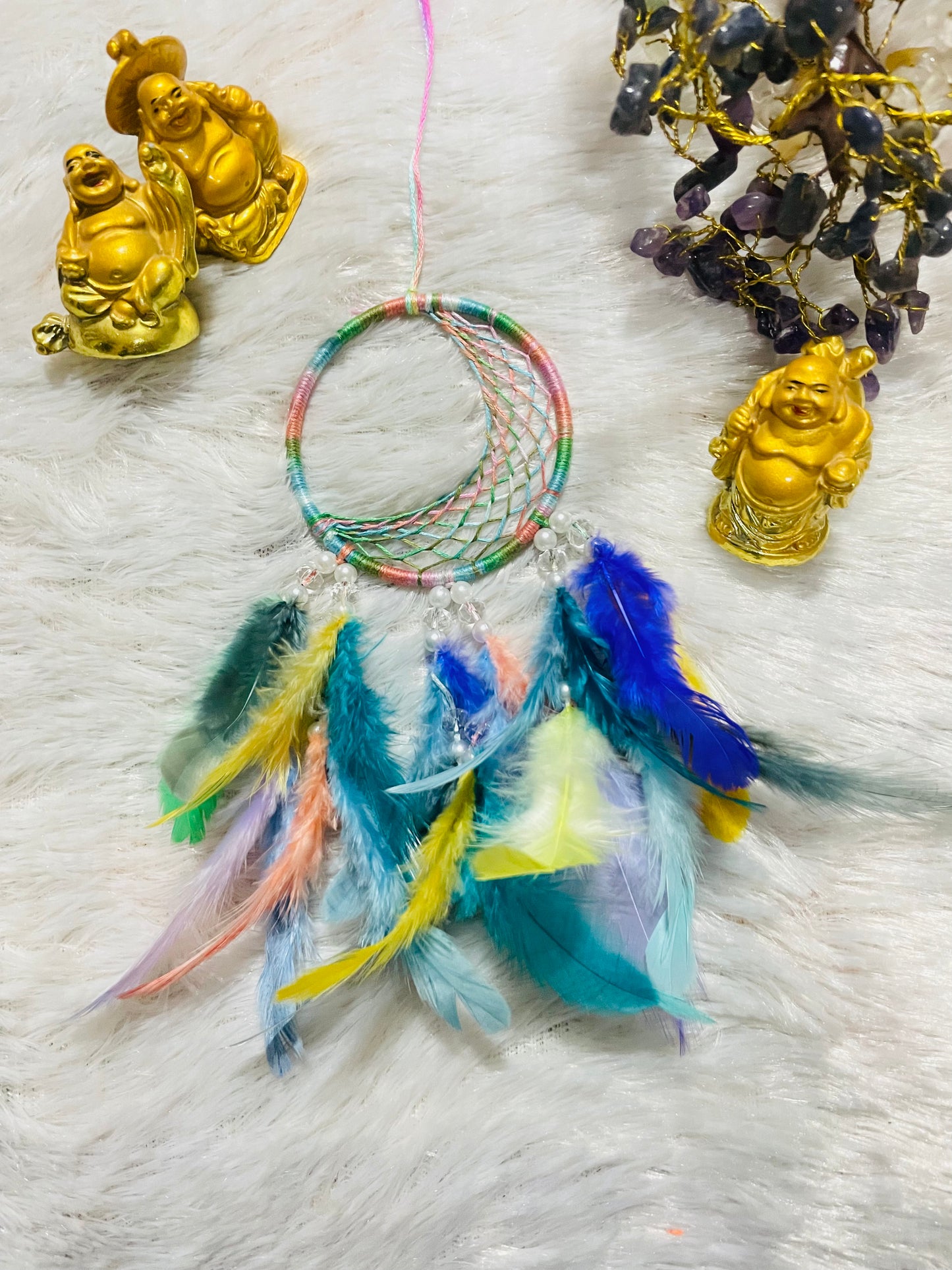 Half Moon Car Hanging Dream Catcher