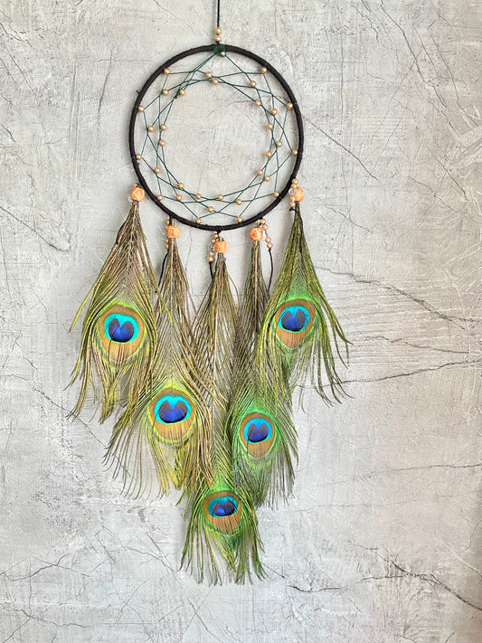 Bohemian Peacock Dreamcatcher