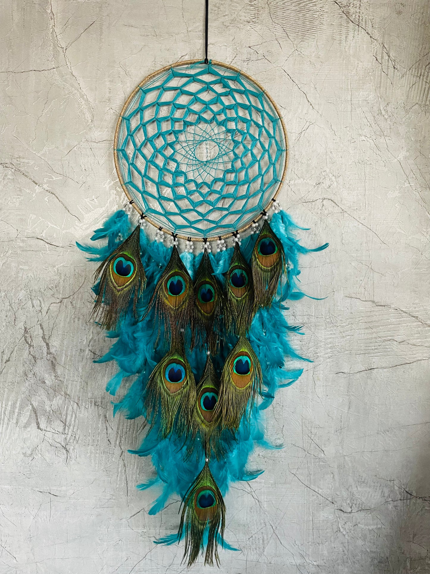 Full Of Peacock Feather Dreamcatcher