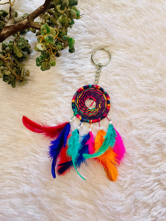 Dark Multicolored Keychain Dreamcatcher