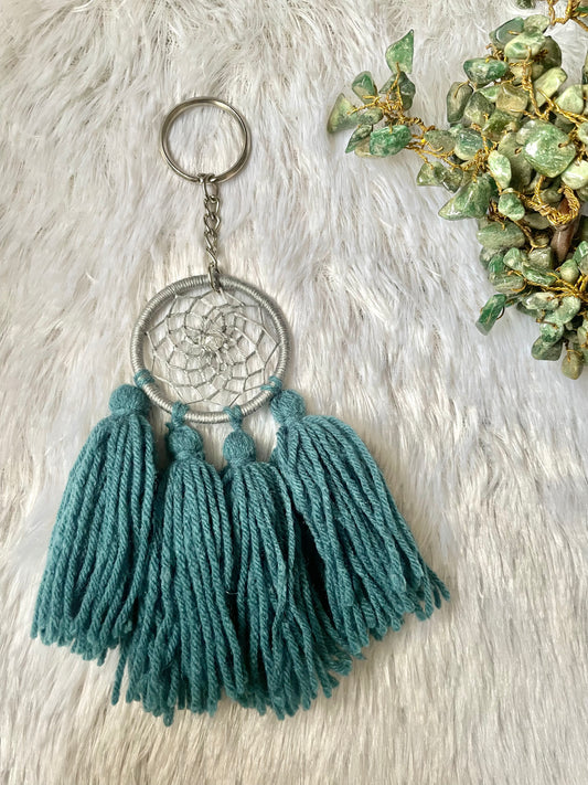 Gray Pom Pom Keychain