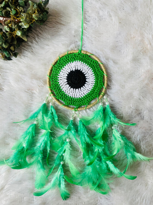 Light Green Evil Eye Car Hanging Dreamcatcher