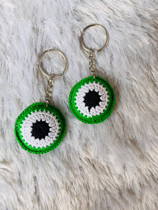 Light Green Evil Eye Keychain