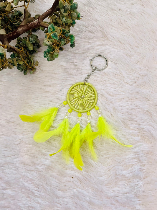 Neon Green Keychain Dreamcatcher