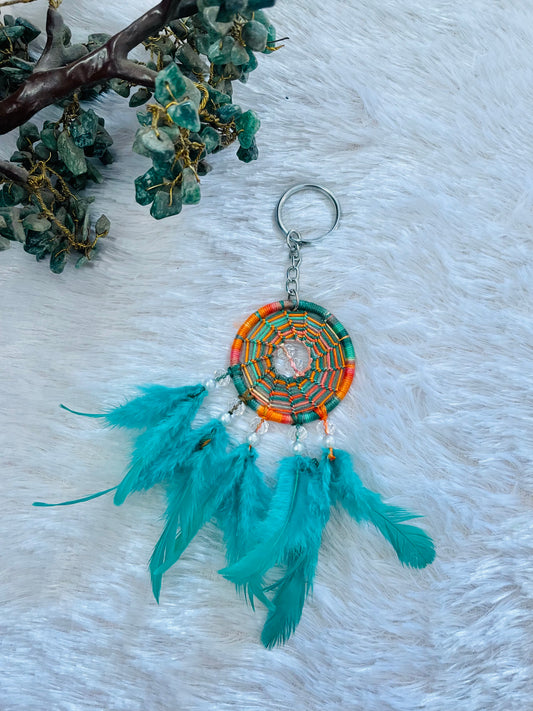 Orange-Green Keychain Dreamcatcher