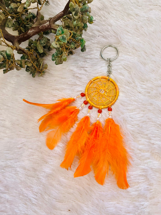 Orange Keychain Dreamcatcher