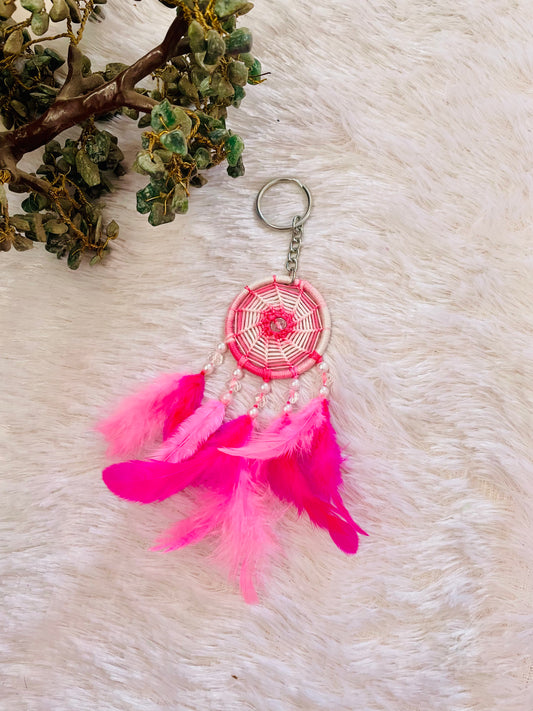 Pink Keychain Dreamcatcher