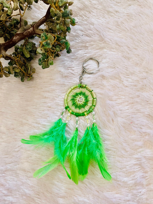 Shades Of Green Keychain Dreamcatcher