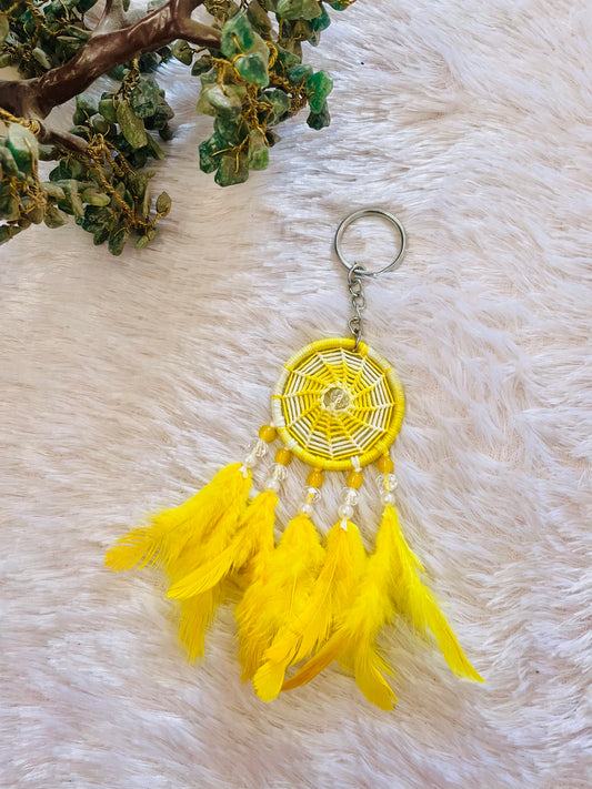 Yellow Keychain Dreamcatcher